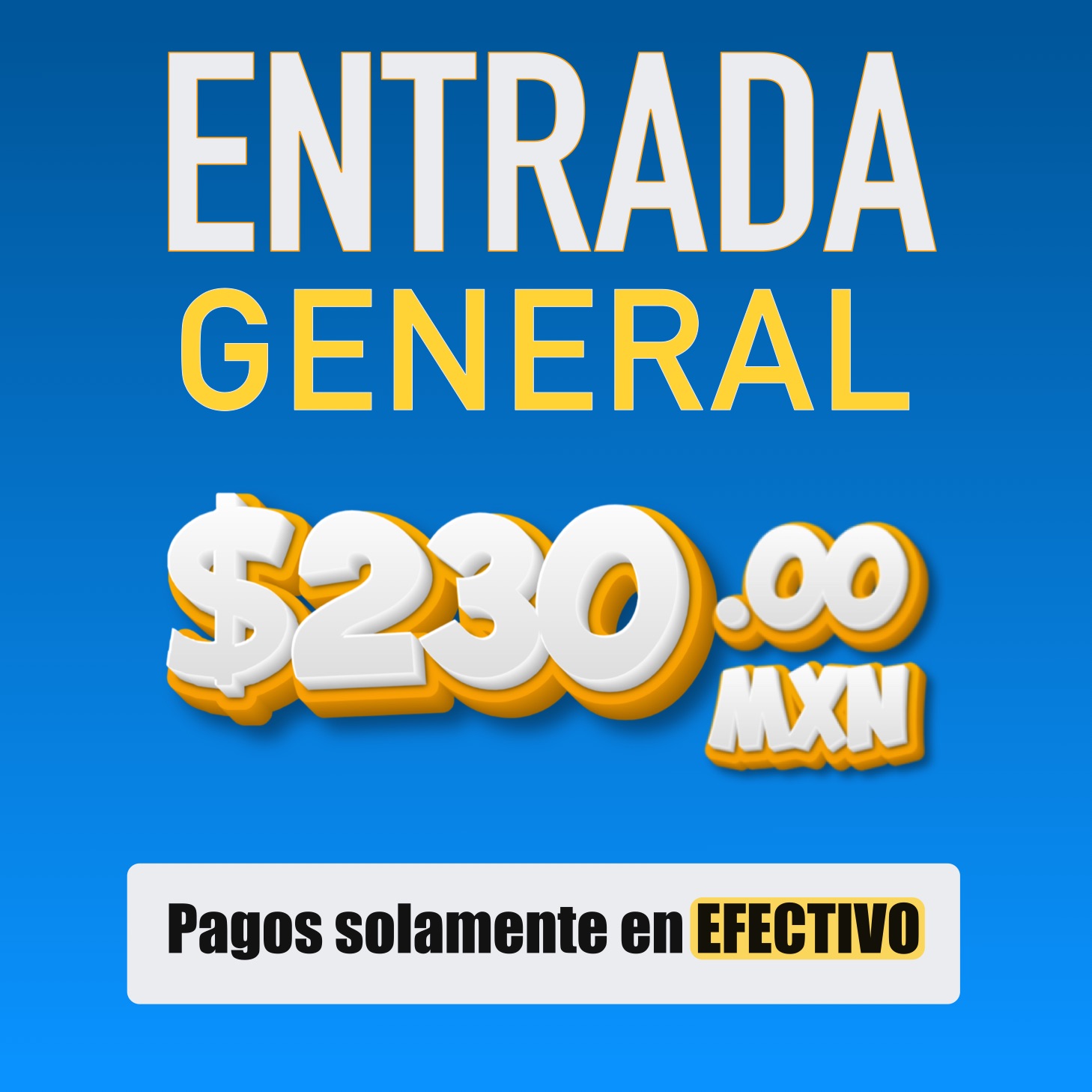 Entrada General $200 por persona  / diarios (Valido de 7am a 8pm)